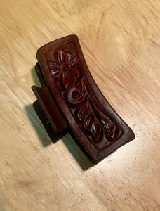 Floral Tooled Hairclip