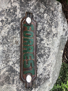 Custom Leather Noseband for Traditional Halter
