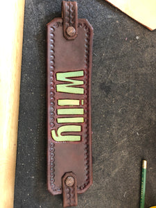 Custom Leather Noseband for Traditional Halter