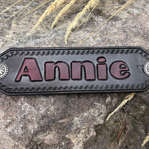 Custom Leather Noseband for Traditional Halter